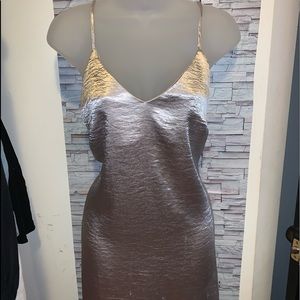 Silver silk dress
